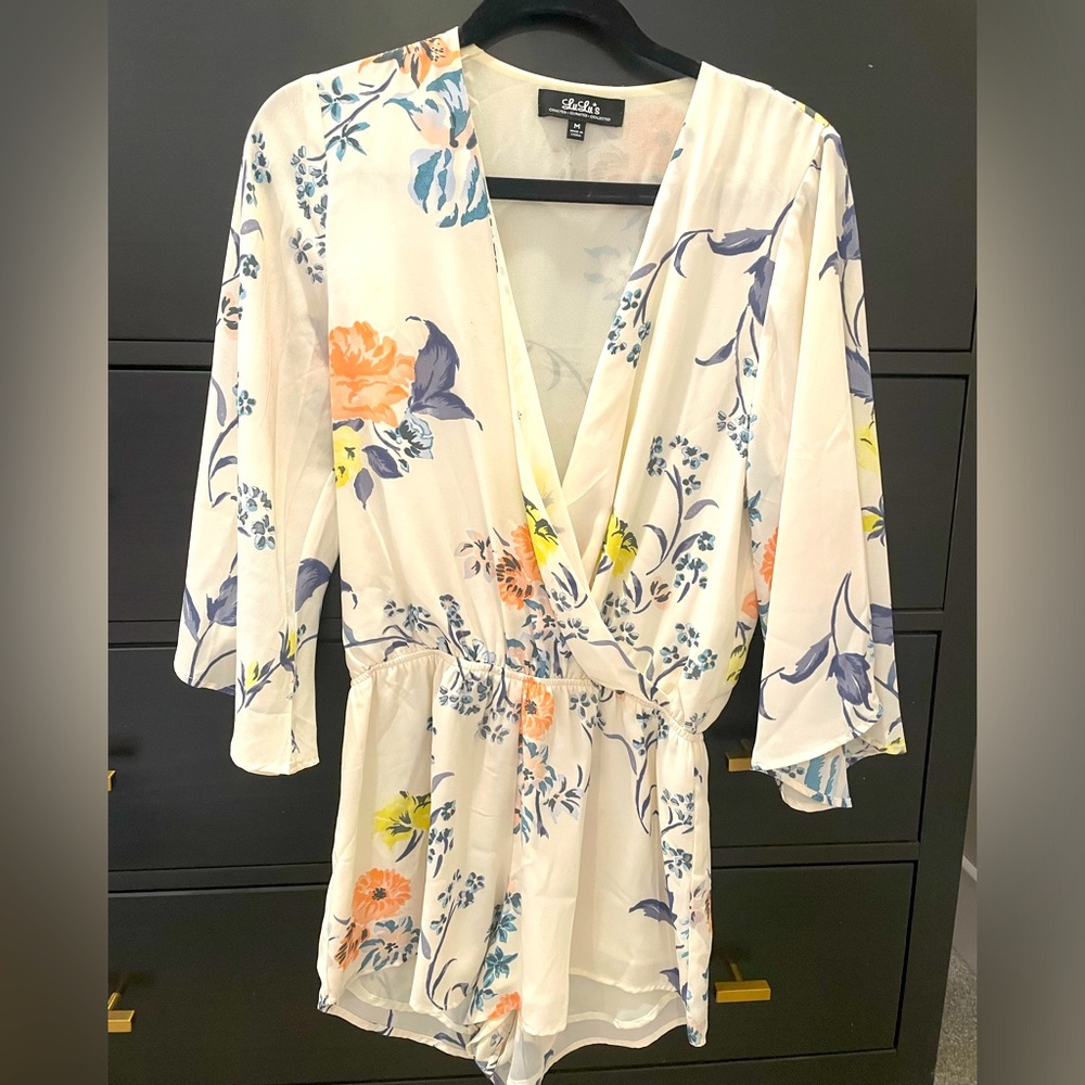White/Floral Romper